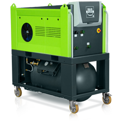 DILO-C4-C5-G057R01-Servicegeraet-fuer-C4-FN-und-C5-FK Green machinery with a tank